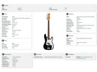 Fender Standard P BASS LRL WPG BLK Fender Standard P BASS LRL WPG BLK